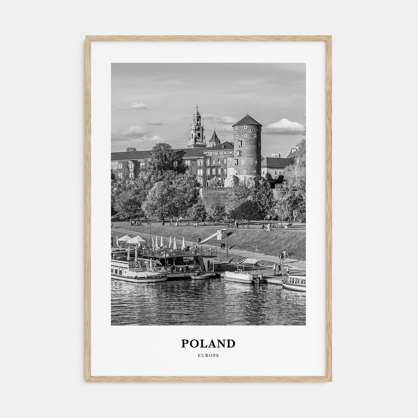 Poland Portrait B&W Poster