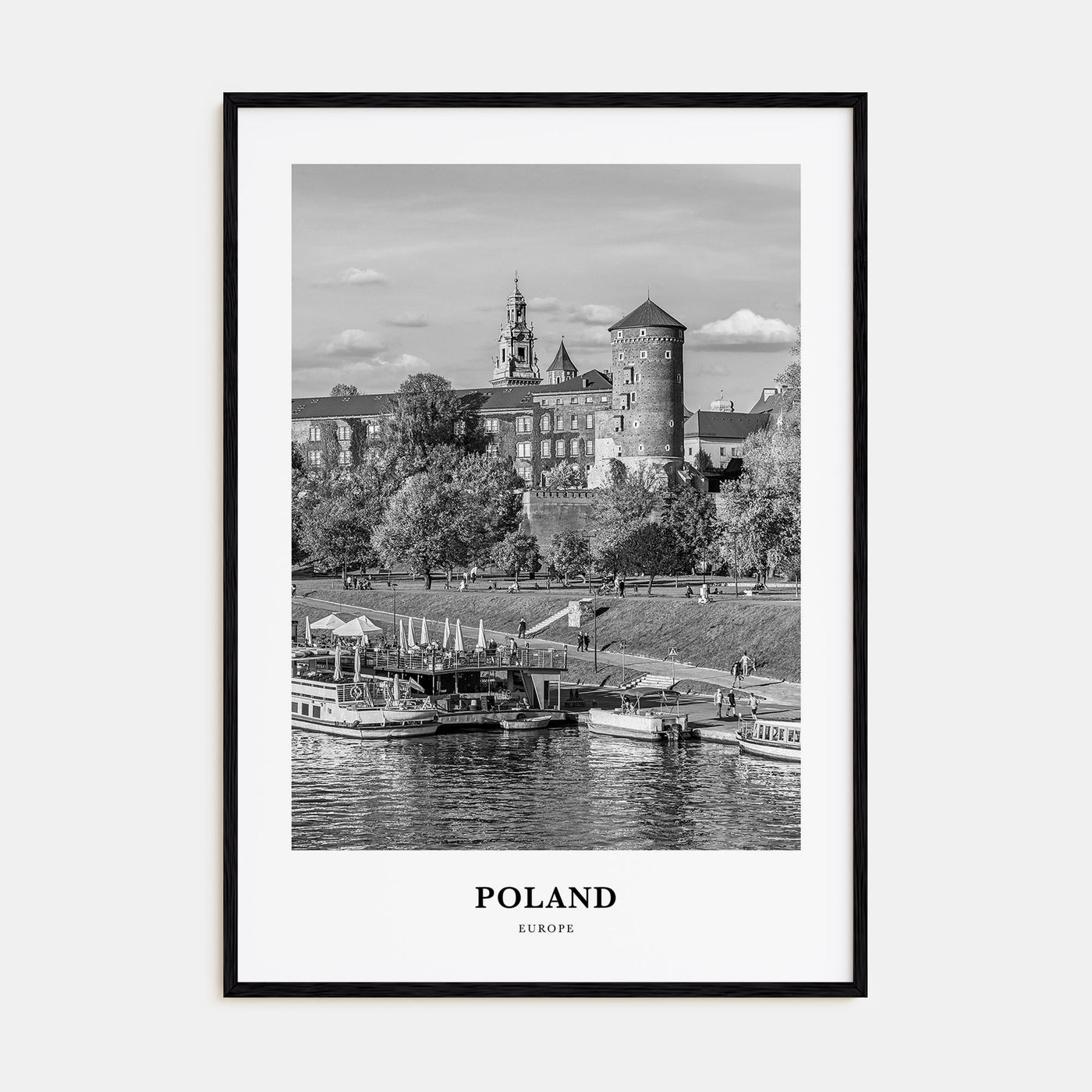 Poland Portrait B&W Poster