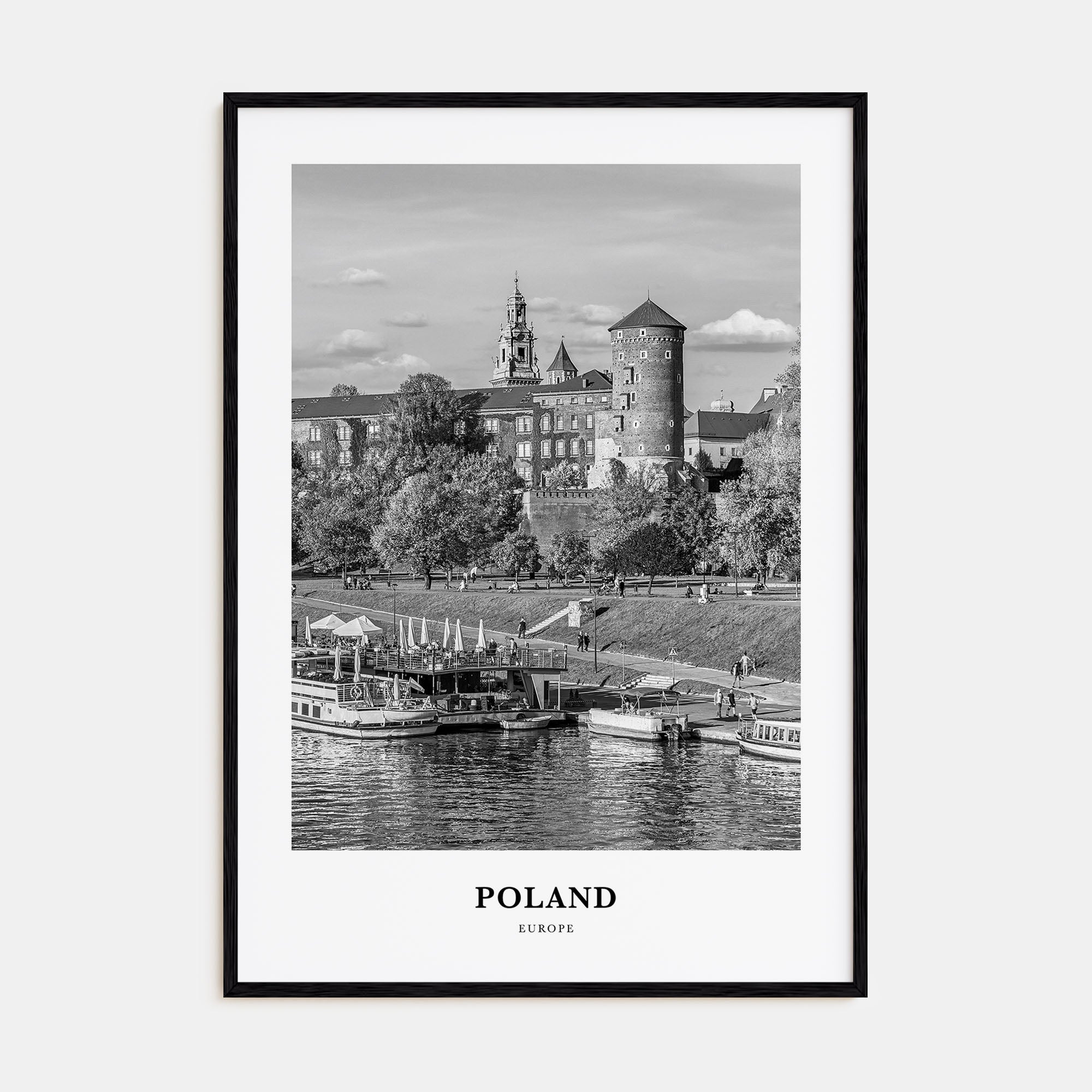 Poland Portrait B&W Poster