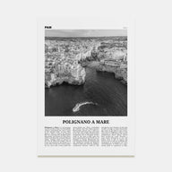 Polignano a Mare Travel B&W Poster