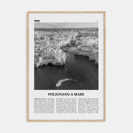 Polignano a Mare Travel B&W Poster