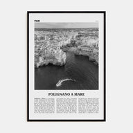 Polignano a Mare Travel B&W Poster