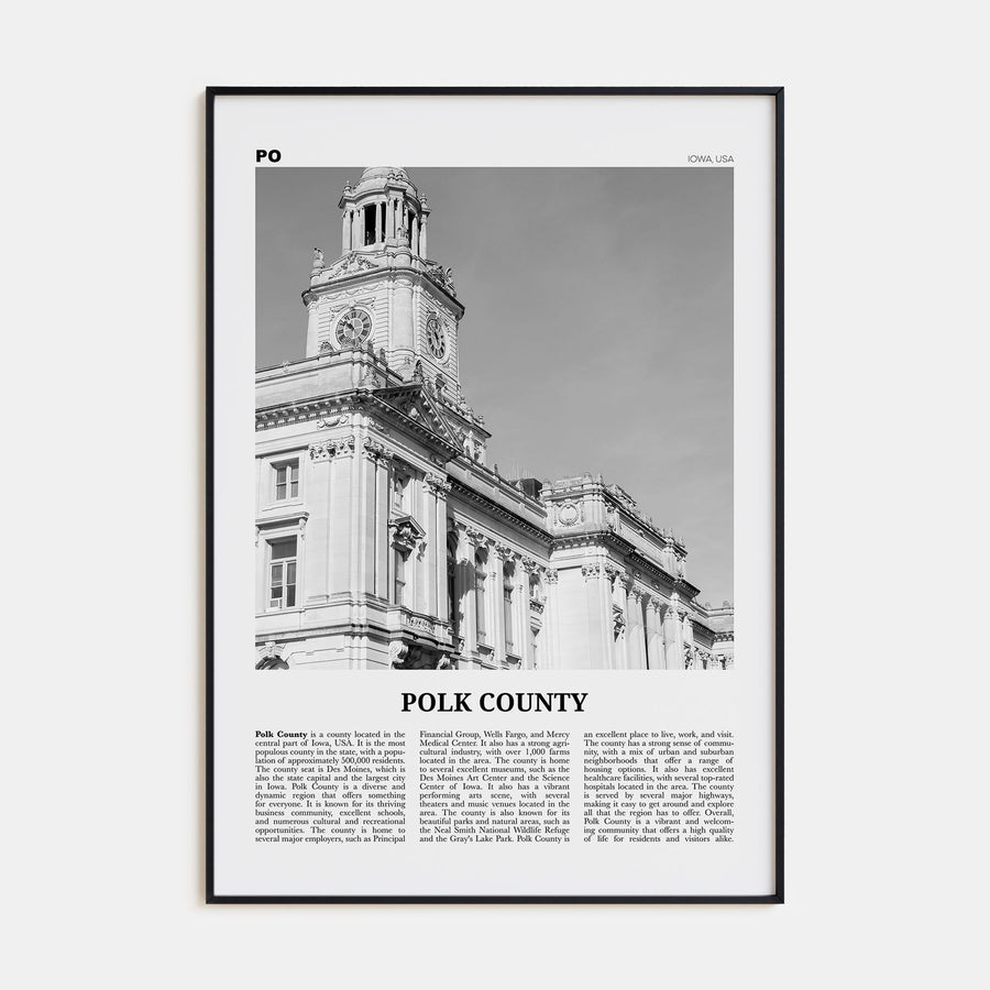 Polk County Travel B&W Poster