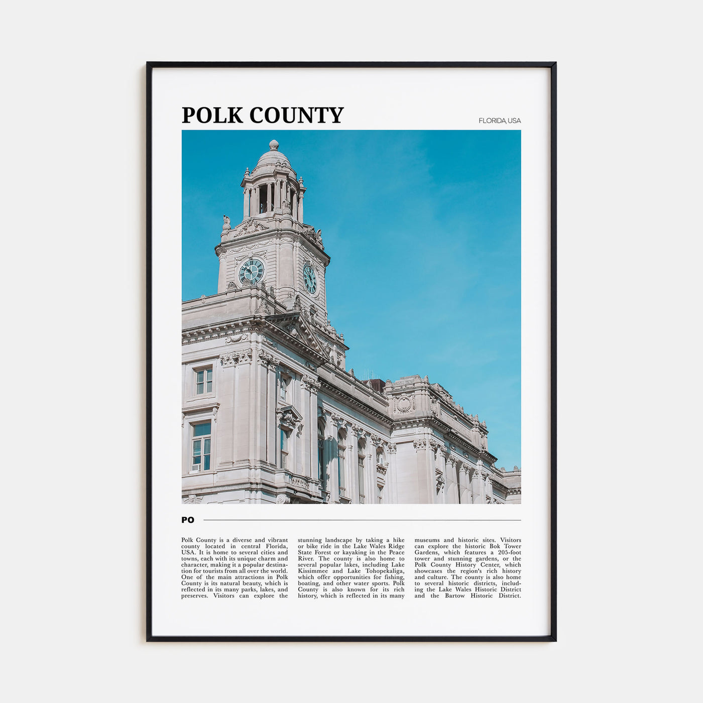 Polk County Travel Color Poster