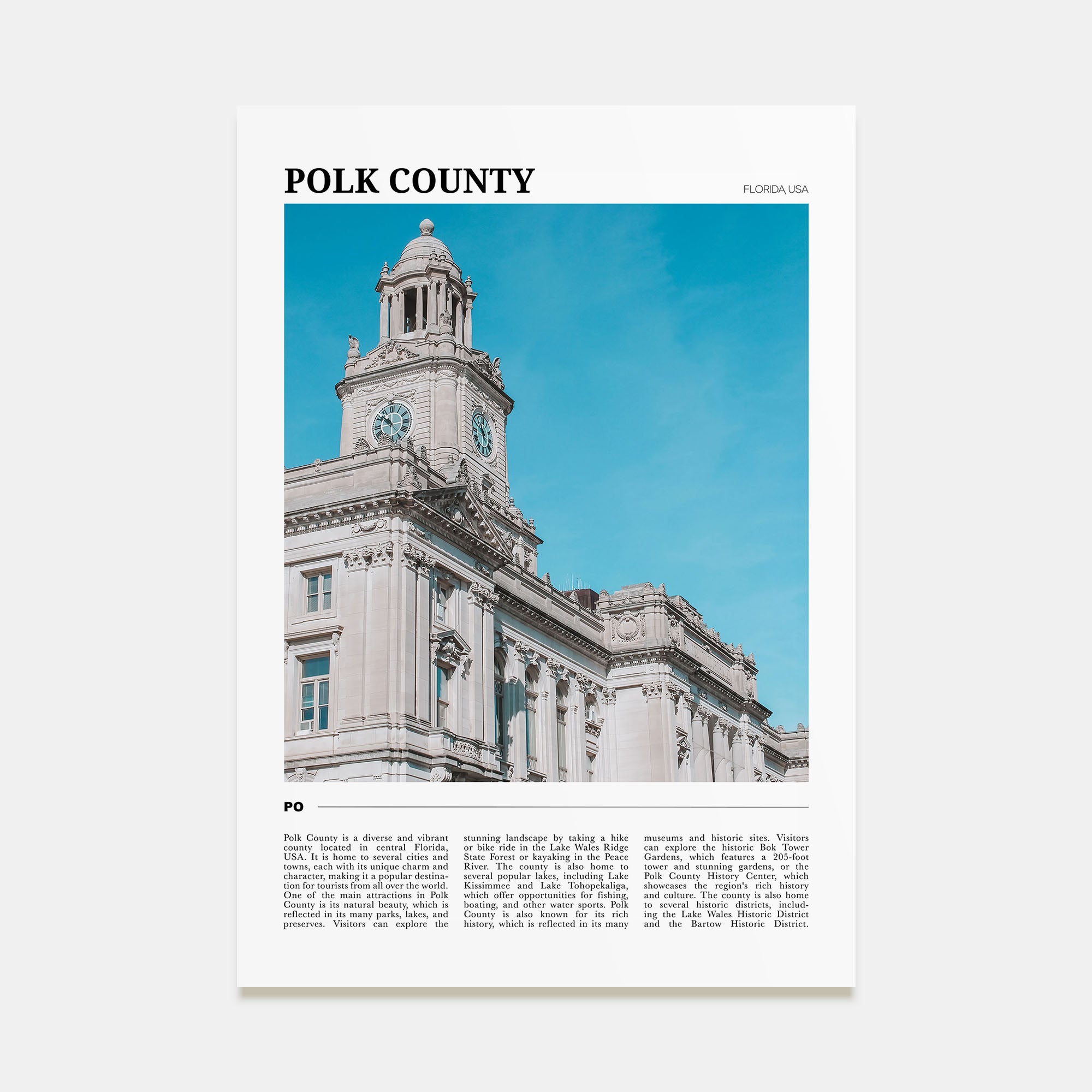 Polk County Travel Color Poster
