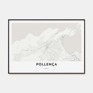 Pollença Map Landscape Poster