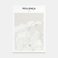 Pollença Map Portrait Poster