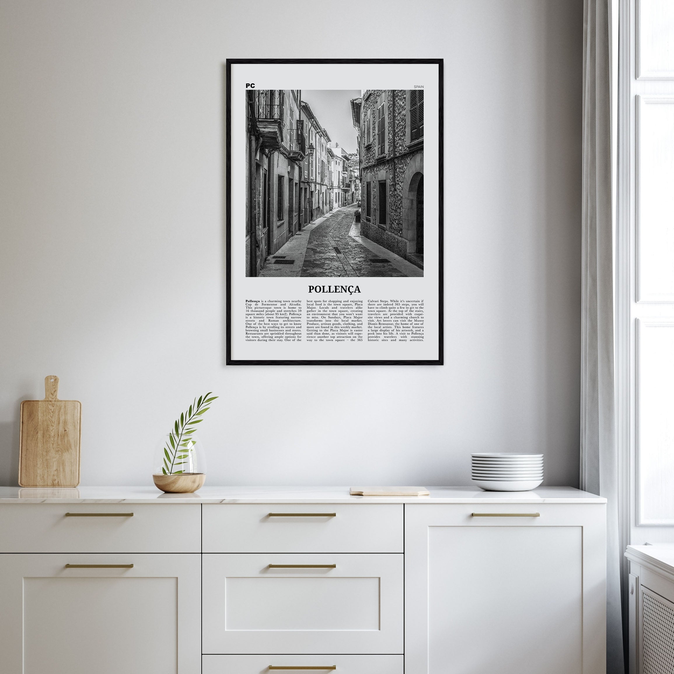 Pollença Travel B&W Poster