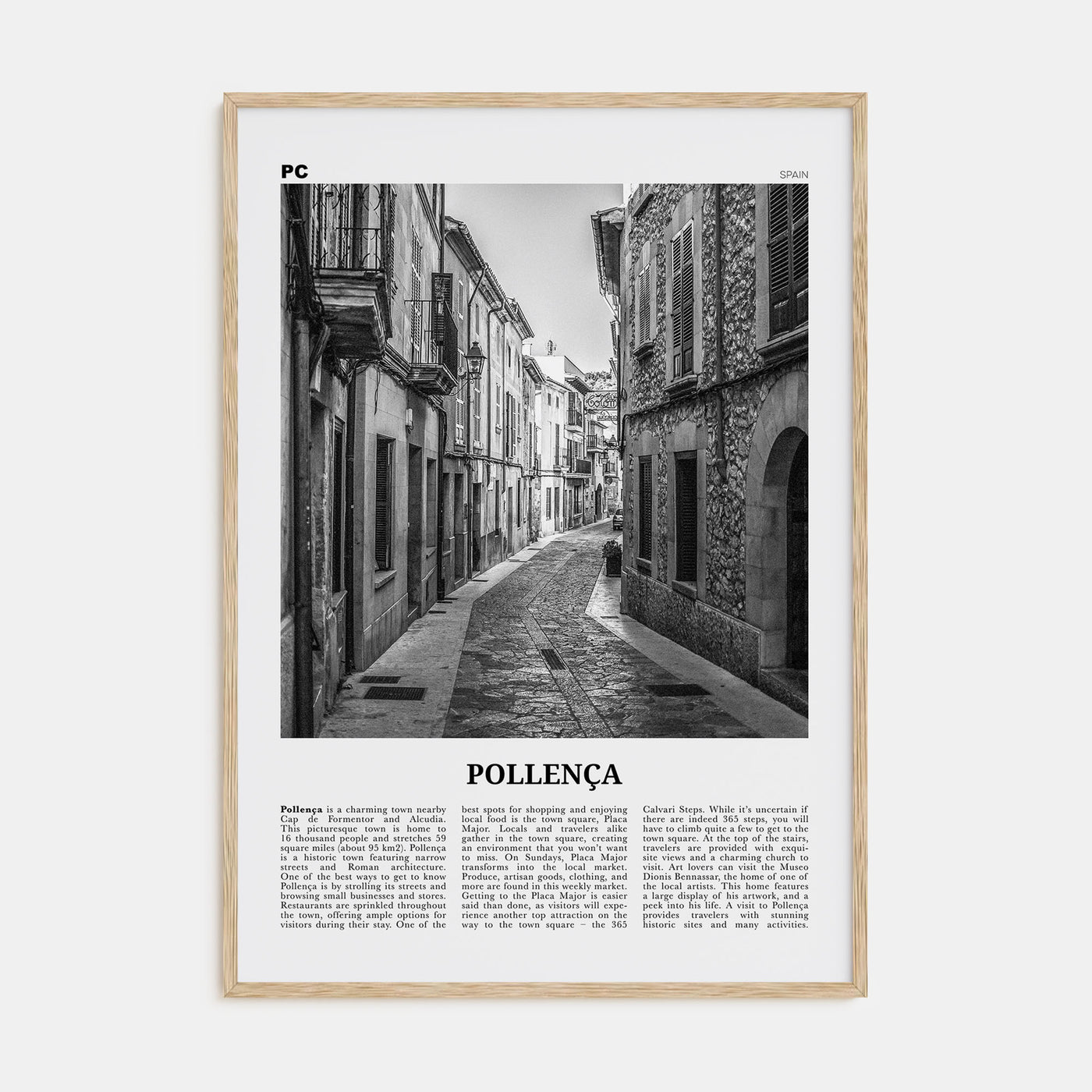 Pollença Travel B&W Poster