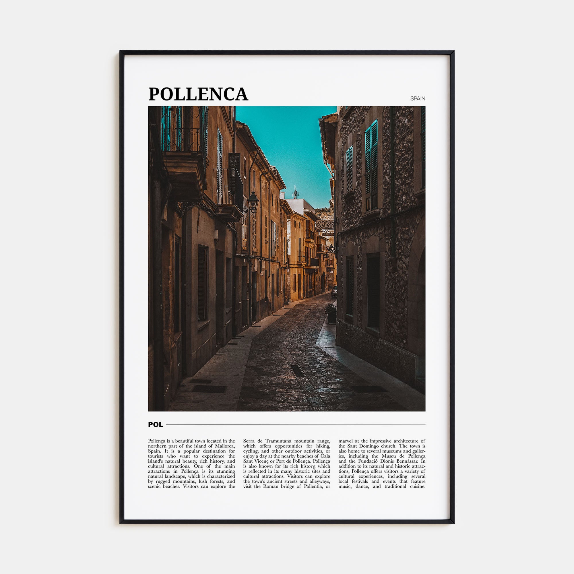 Pollença Travel Color Poster