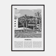 Pomona Travel B&W Poster