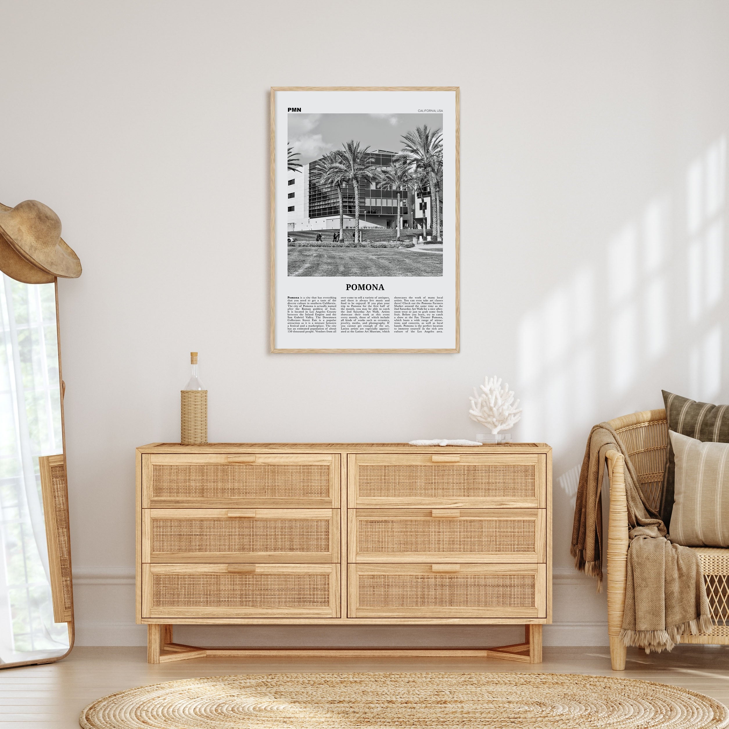 Pomona Travel B&W Poster