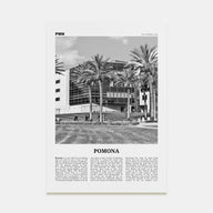 Pomona Travel B&W Poster
