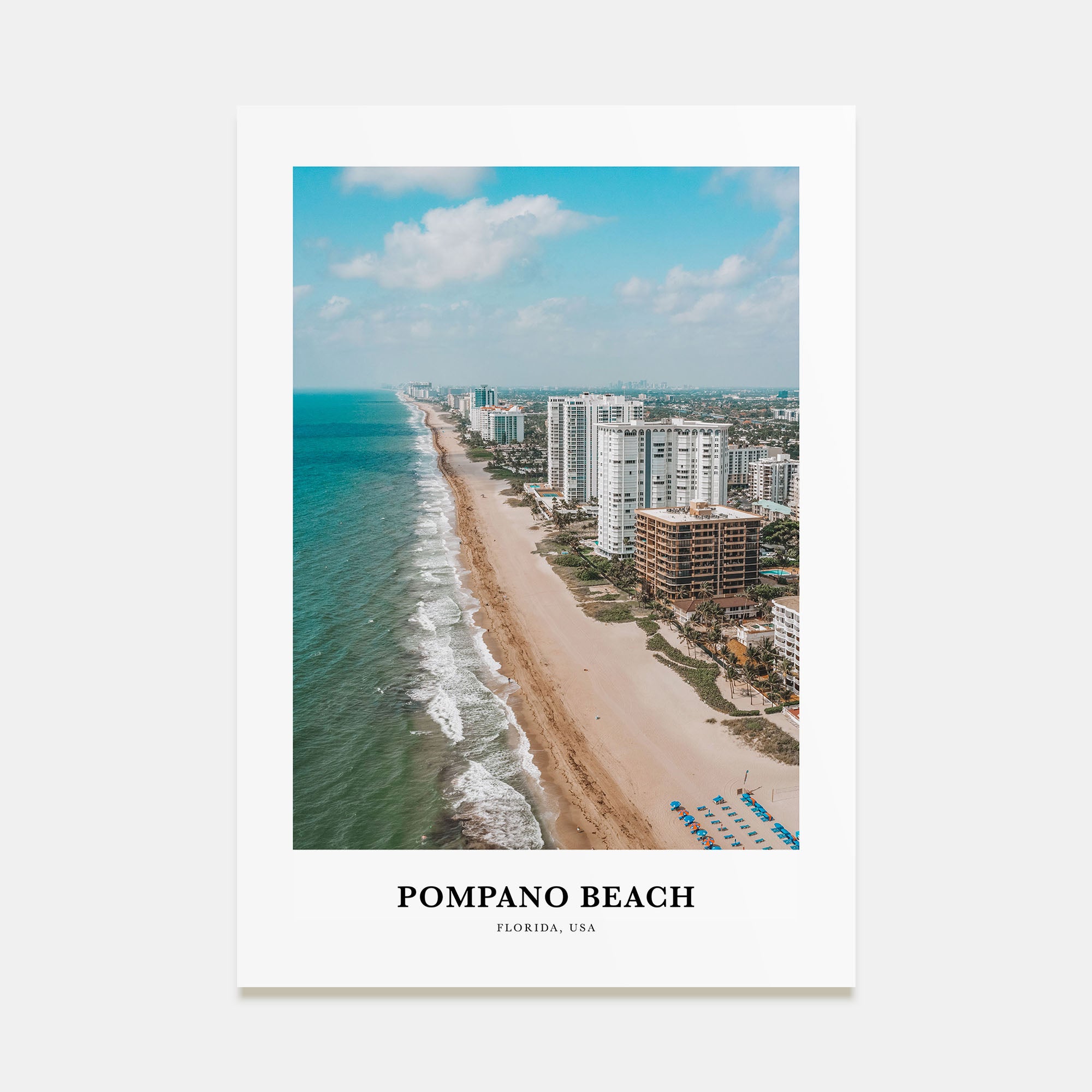 Pompano Beach Portrait Color Poster