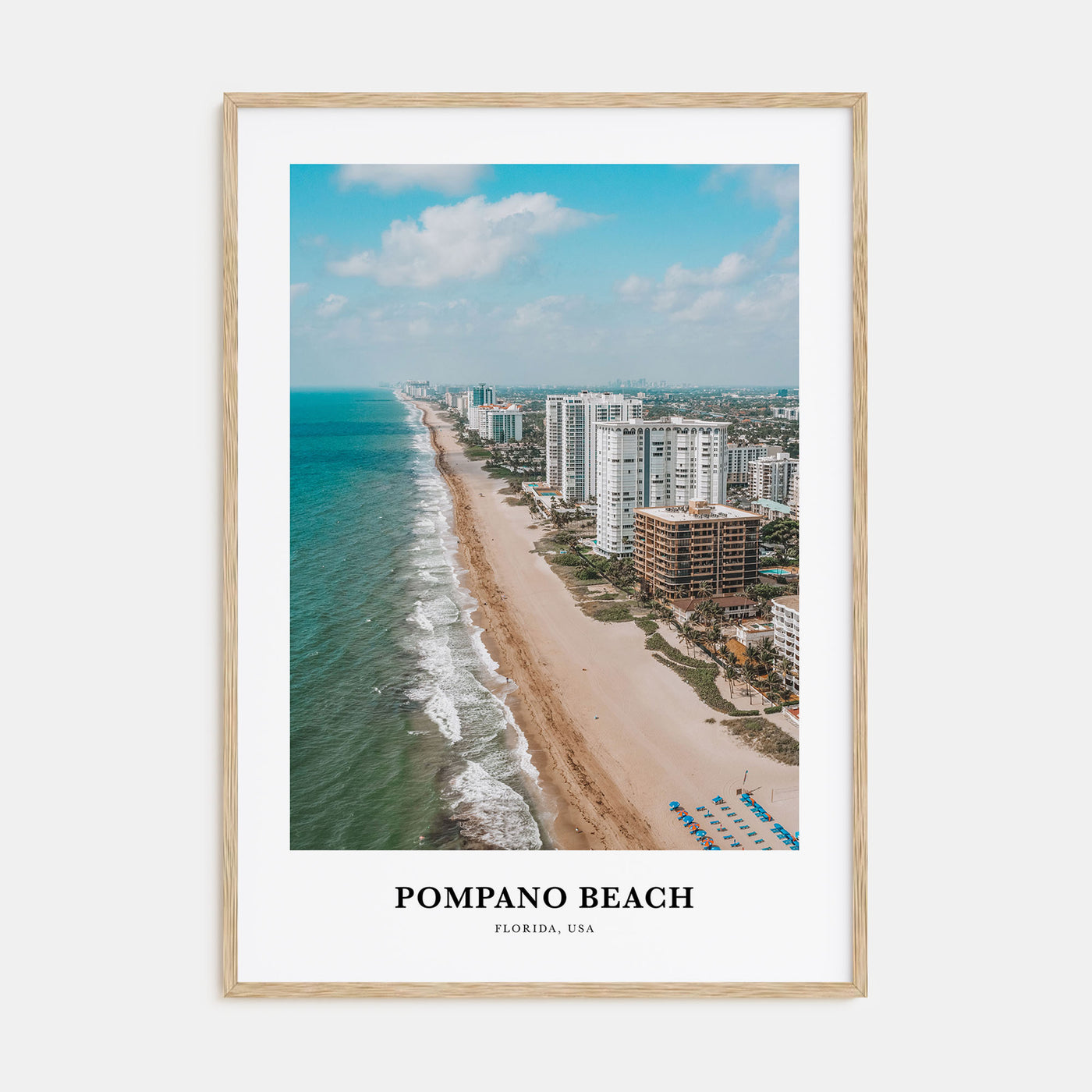 Pompano Beach Portrait Color Poster