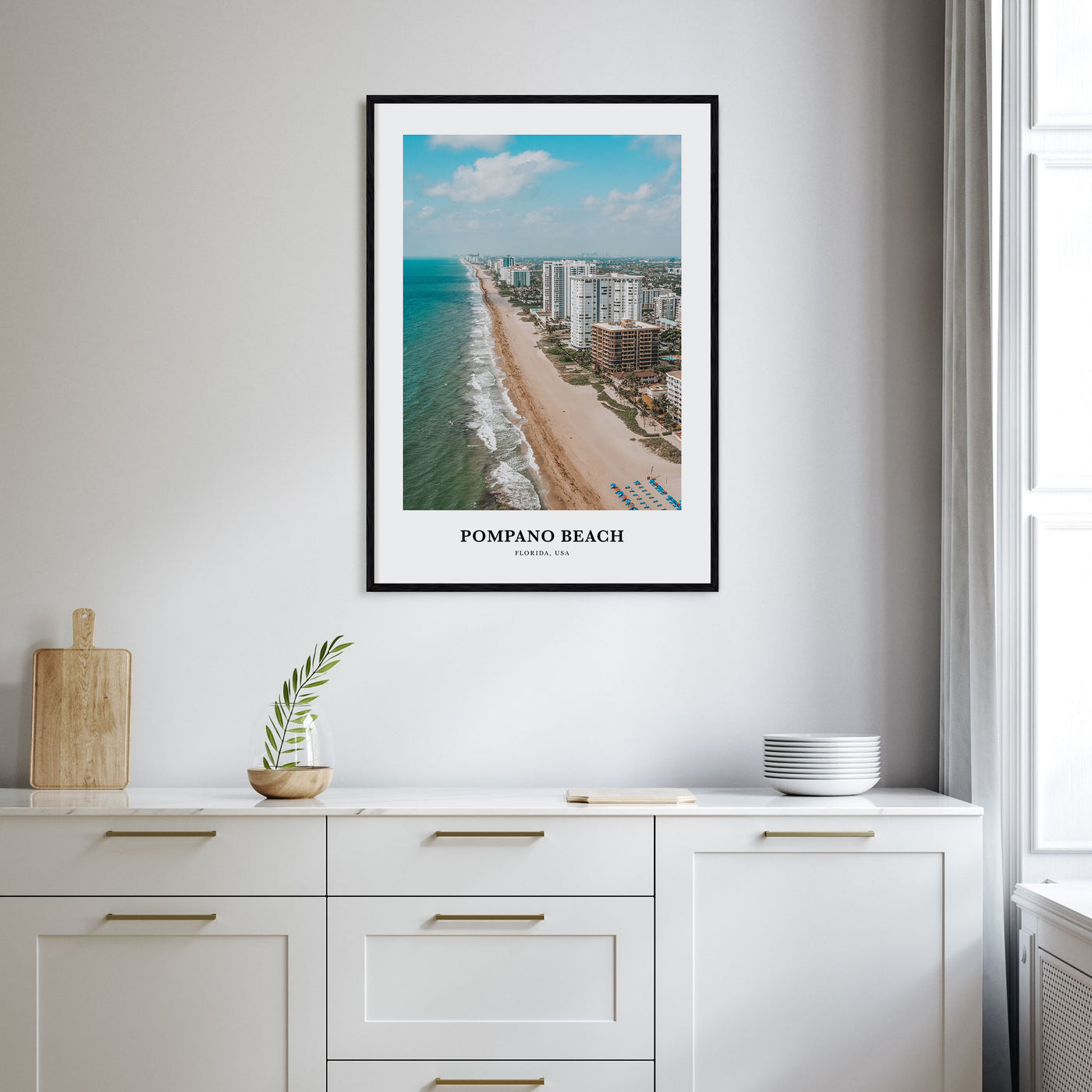 Pompano Beach Portrait Color Poster