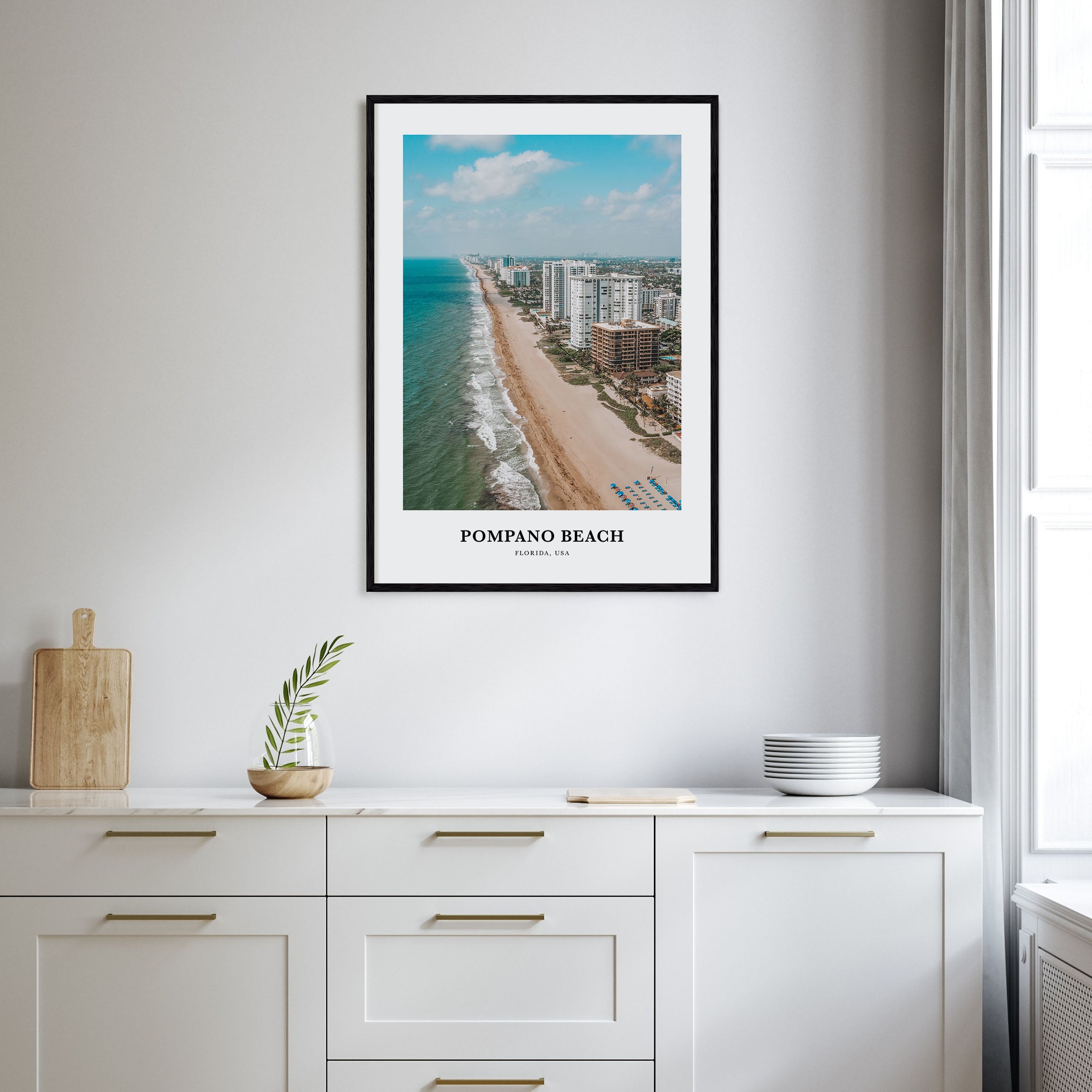 Pompano Beach Portrait Color Poster