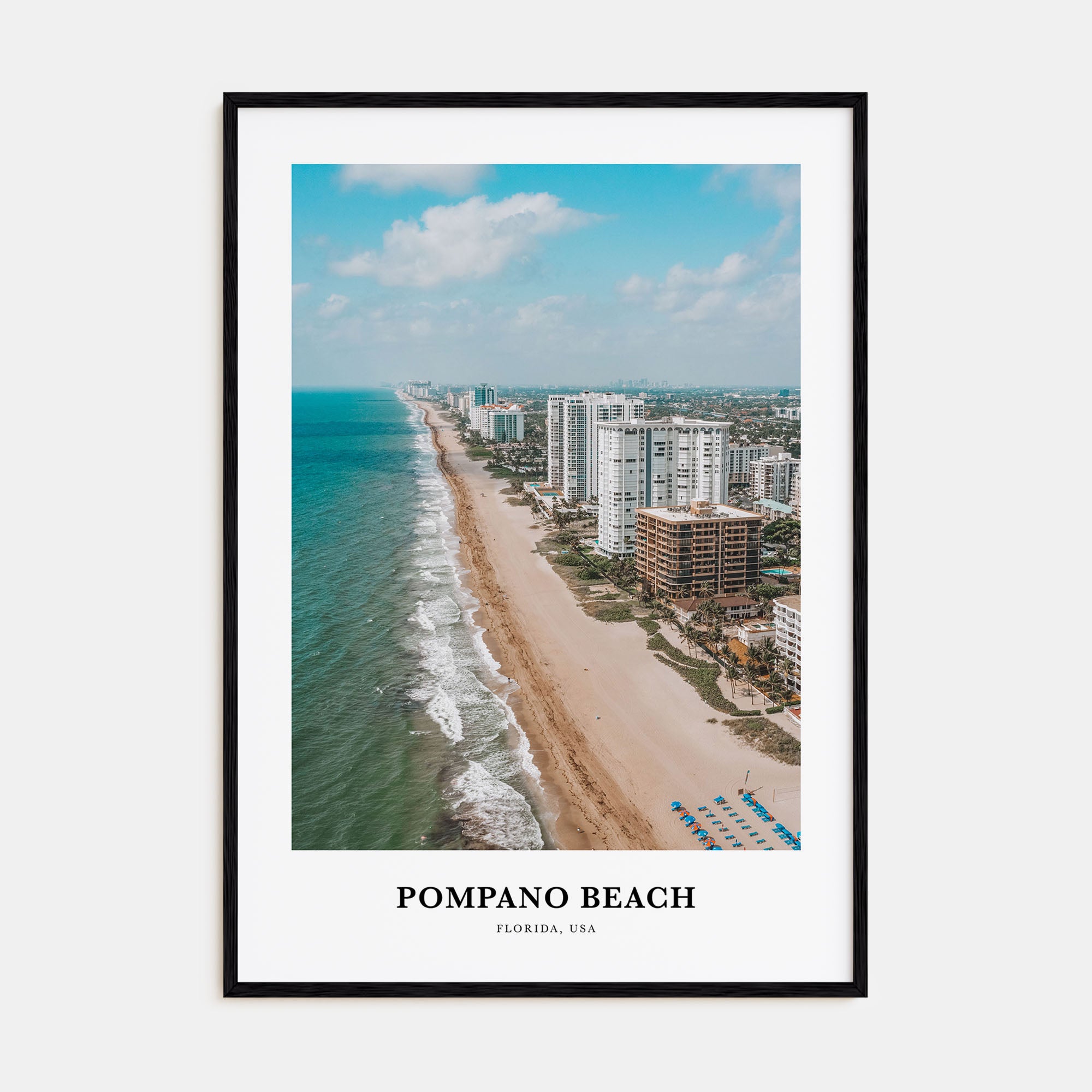 Pompano Beach Portrait Color Poster