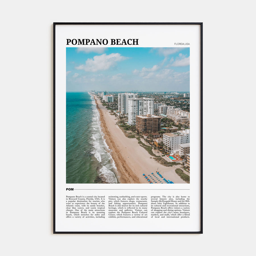 Pompano Beach Travel Color Poster