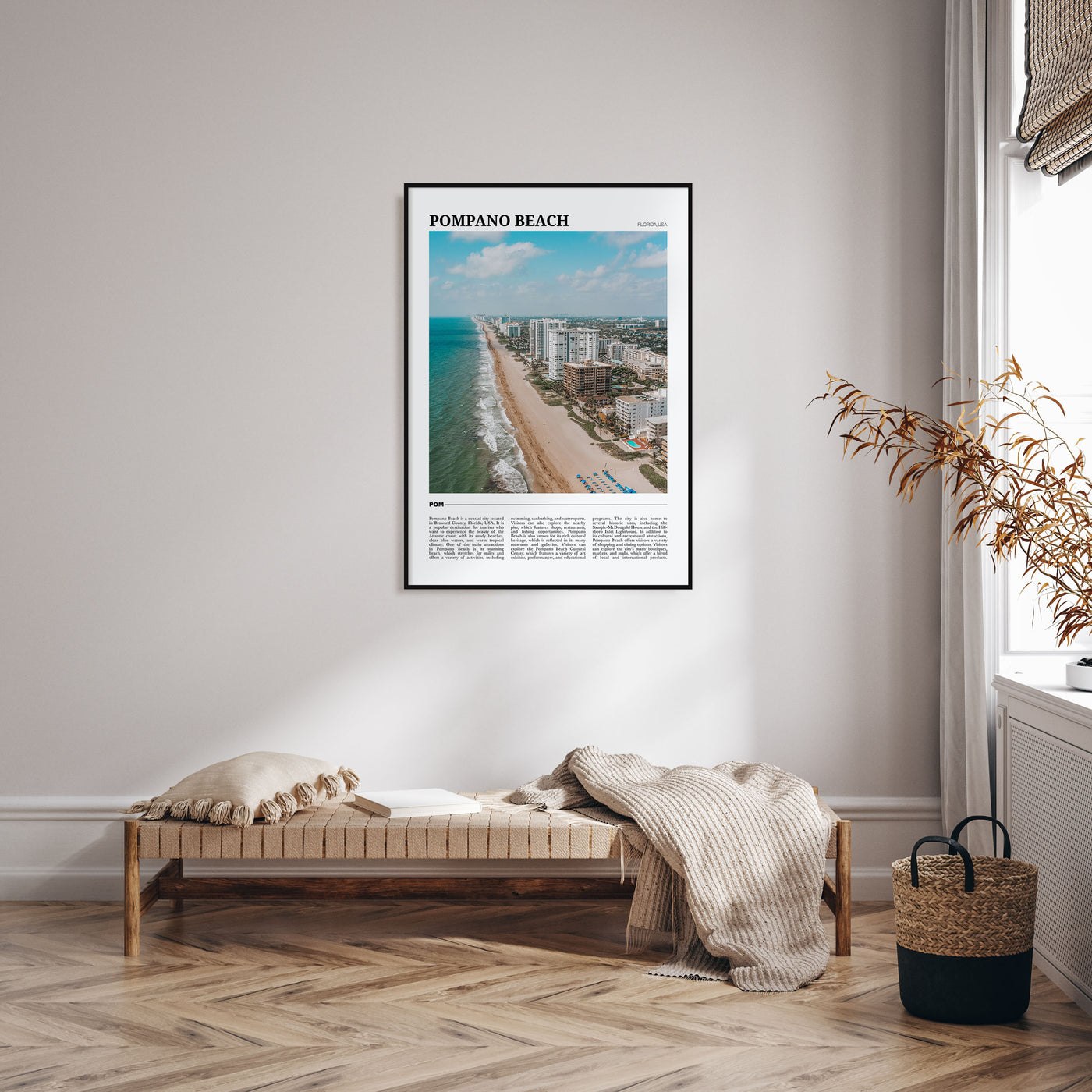 Pompano Beach Travel Color Poster