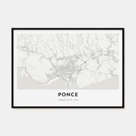 Ponce Map Landscape Poster