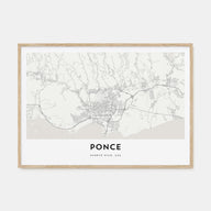 Ponce Map Landscape Poster