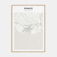 Ponce Map Portrait Poster