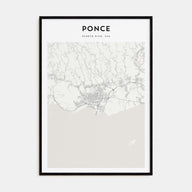 Ponce Map Portrait Poster
