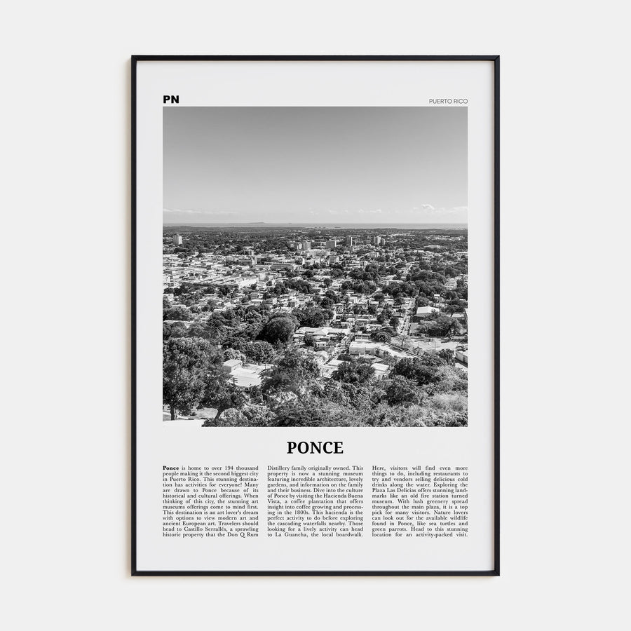 Ponce Travel B&W Poster