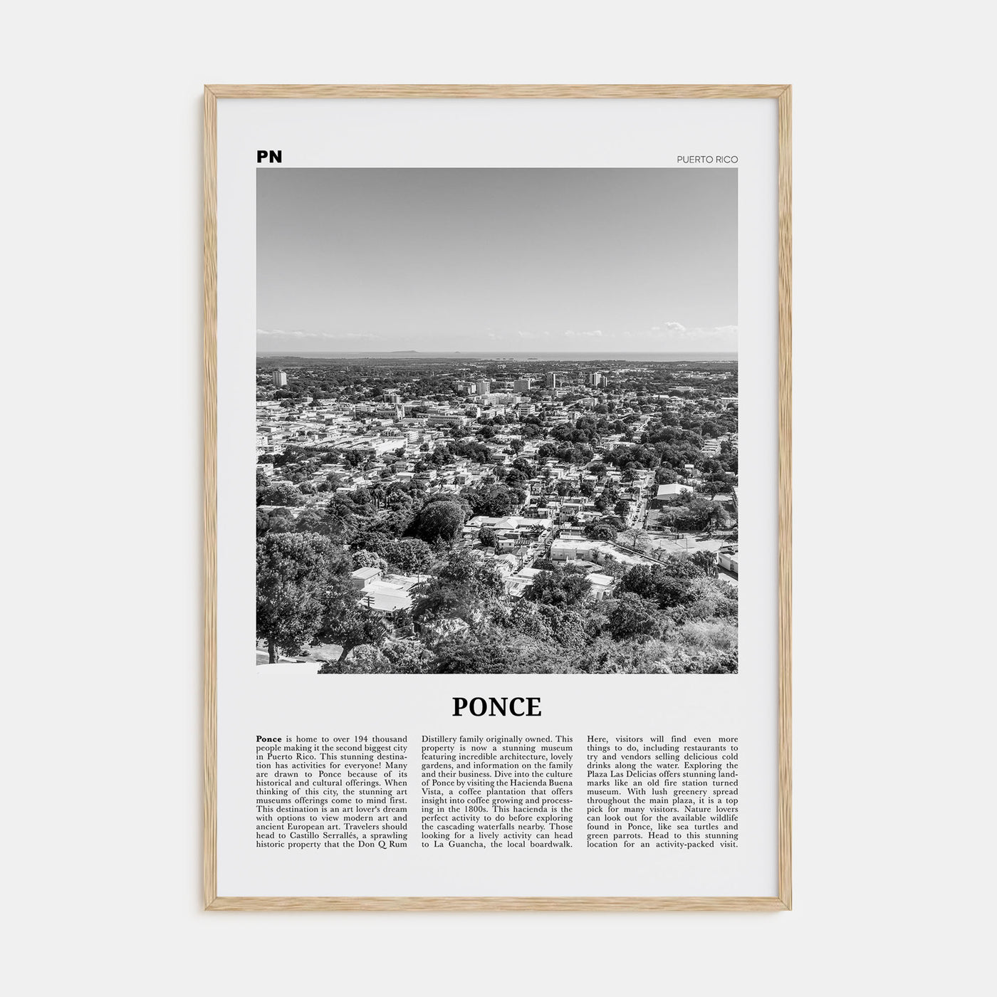 Ponce Travel B&W Poster