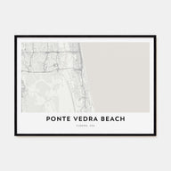 Ponte Vedra Beach Map Landscape Poster