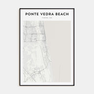 Ponte Vedra Beach Map Portrait Poster