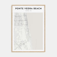 Ponte Vedra Beach Map Portrait Poster