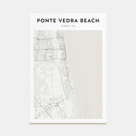 Ponte Vedra Beach Map Portrait Poster