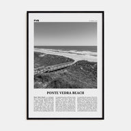 Ponte Vedra Beach Travel B&W Poster