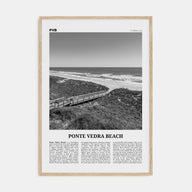 Ponte Vedra Beach Travel B&W Poster