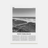 Ponte Vedra Beach Travel B&W Poster