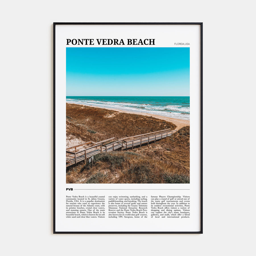 Ponte Vedra Beach Travel Color Poster