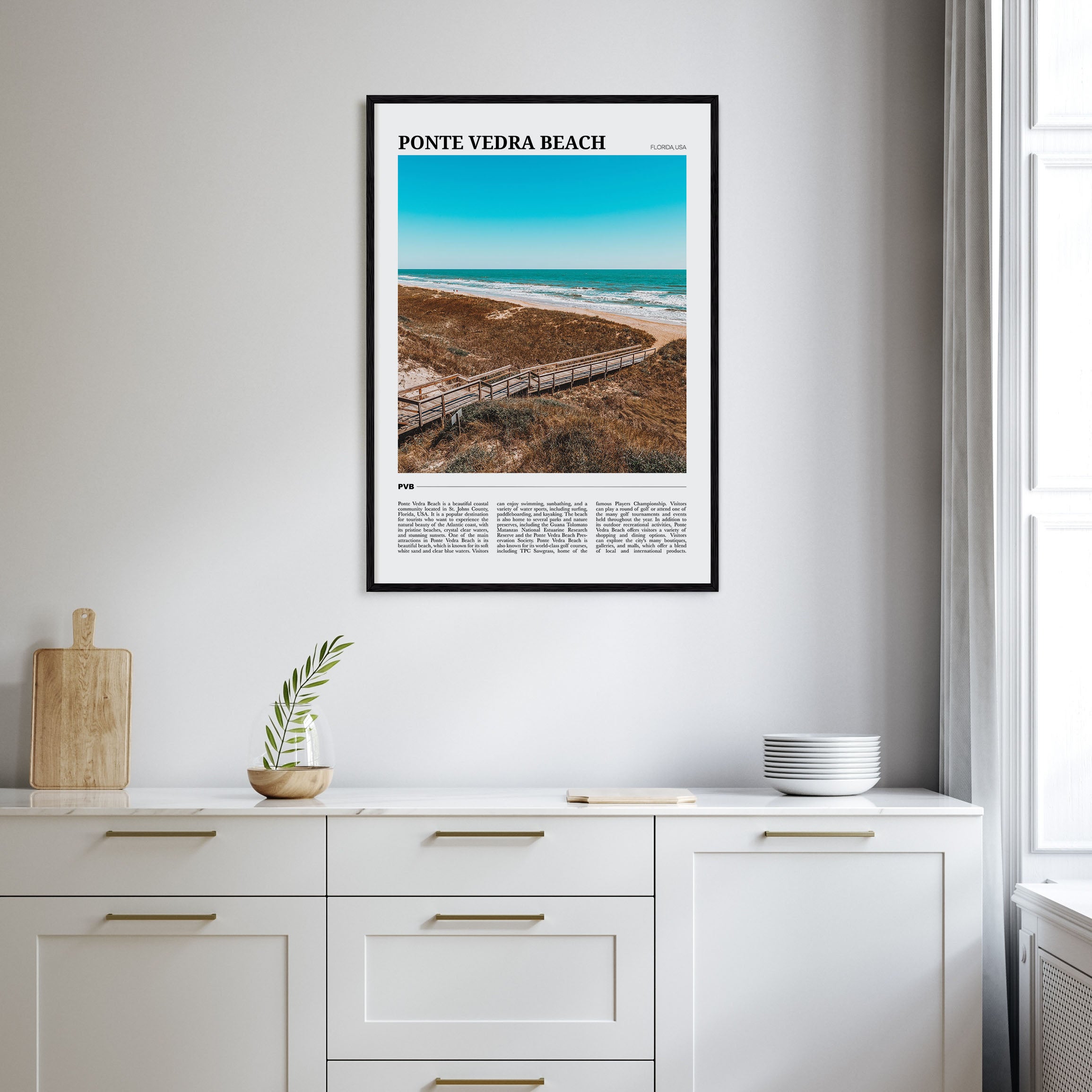 Ponte Vedra Beach Travel Color Poster