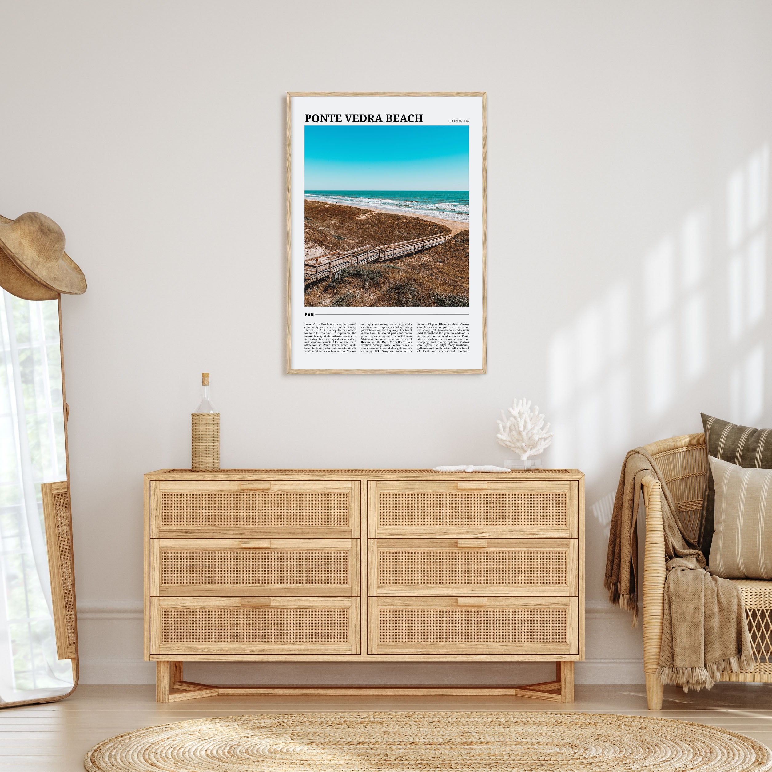 Ponte Vedra Beach Travel Color Poster