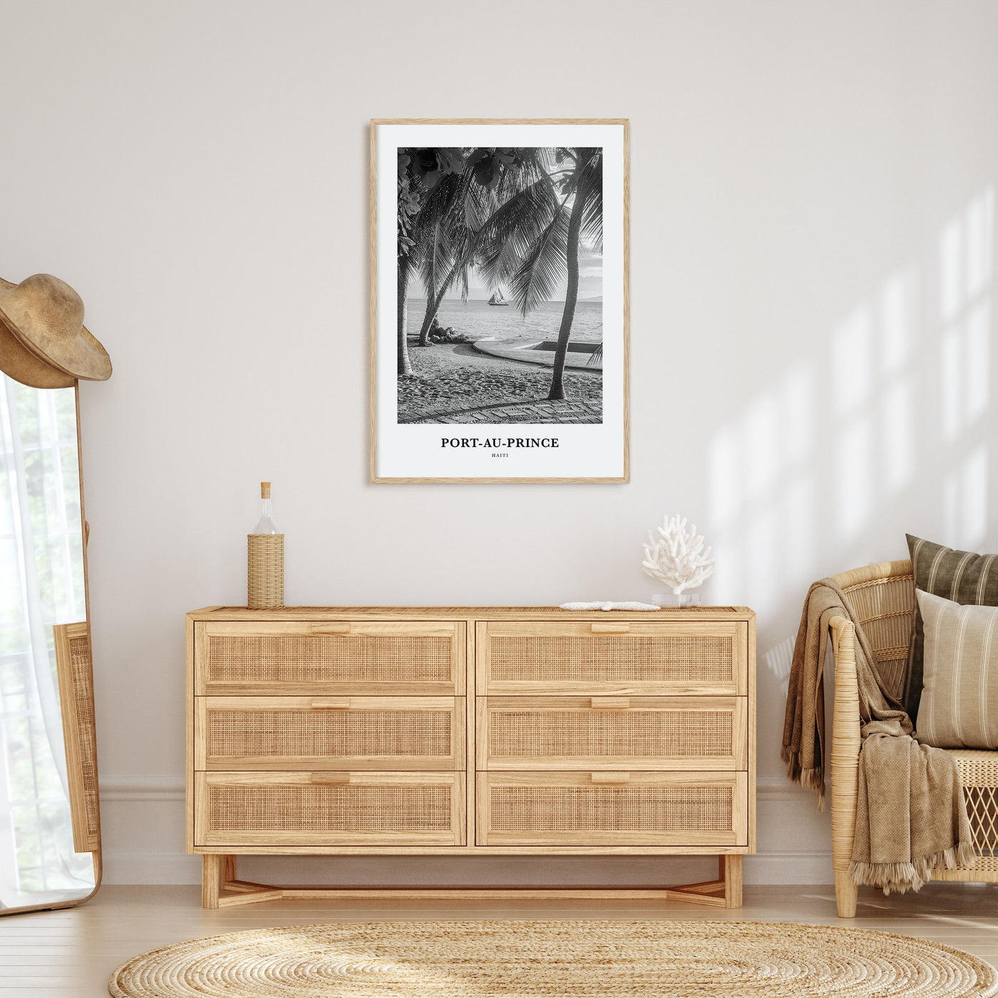 Port-au-Prince Portrait B&W Poster