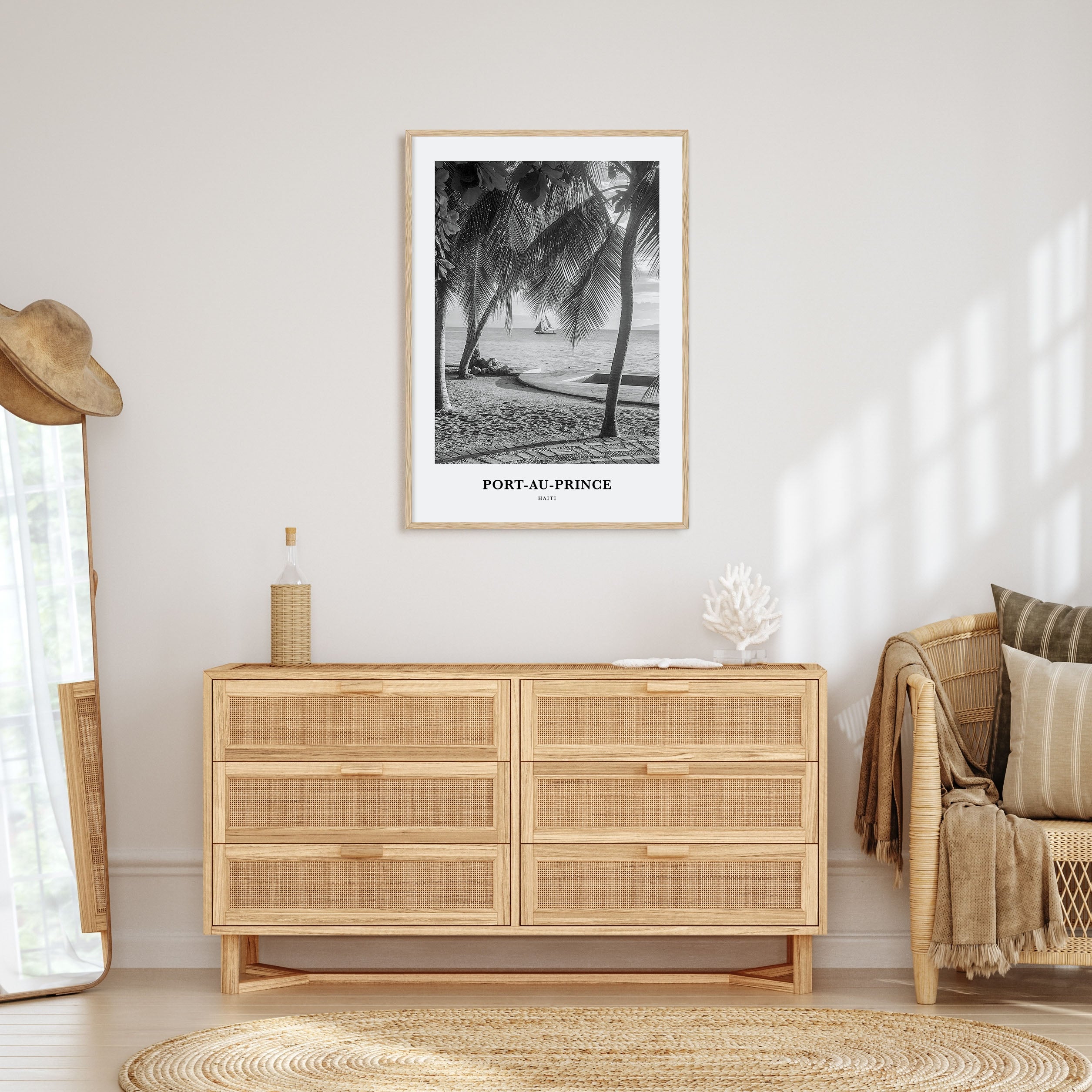 Port-au-Prince Portrait B&W Poster