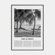 Port-au-Prince Travel B&W Poster