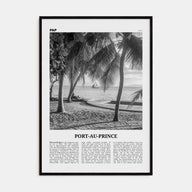 Port-au-Prince Travel B&W Poster