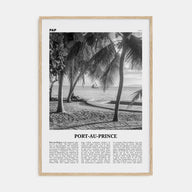 Port-au-Prince Travel B&W Poster