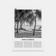 Port-au-Prince Travel B&W Poster