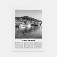 Port d'Andratx Travel B&W Poster