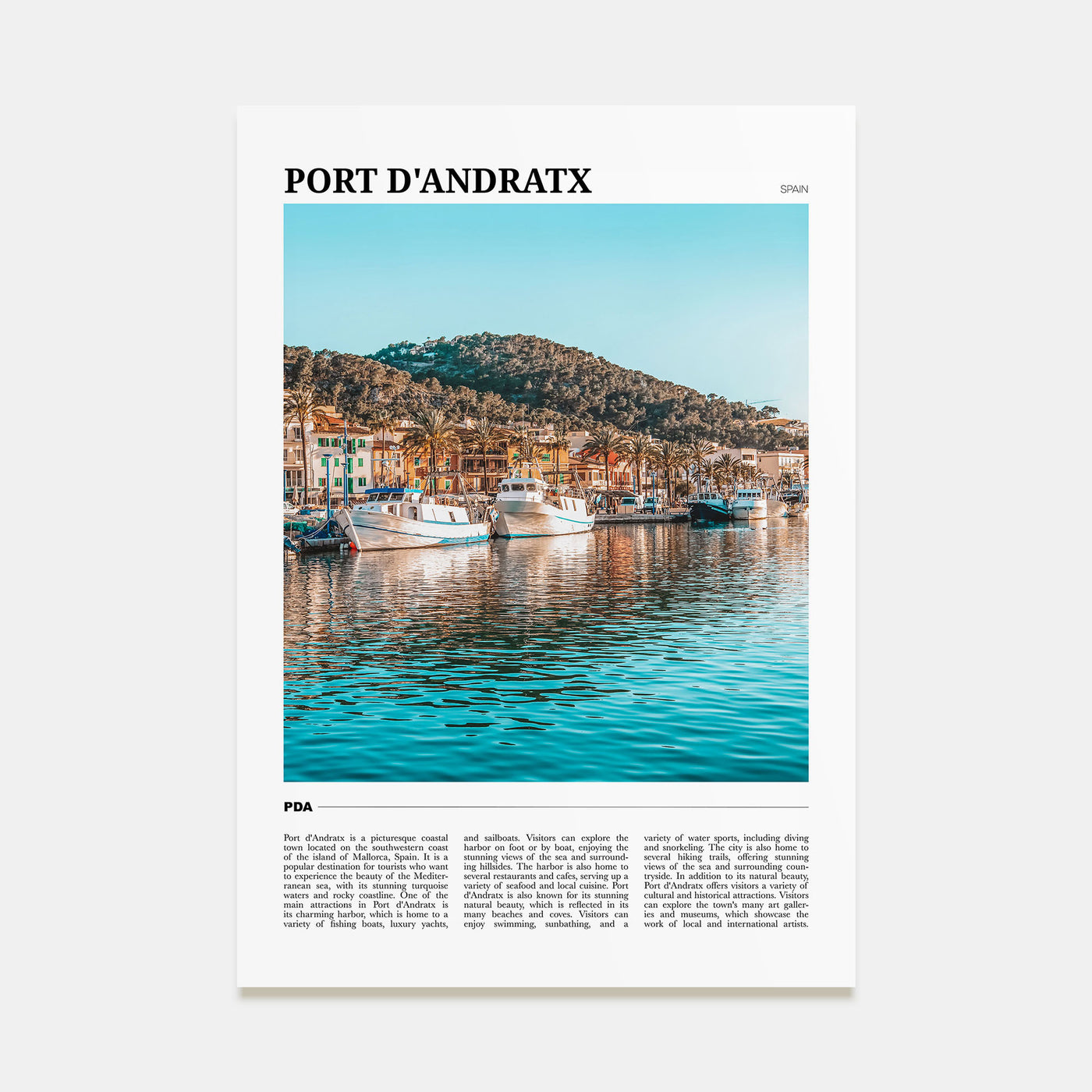 Port d'Andratx Travel Color Poster