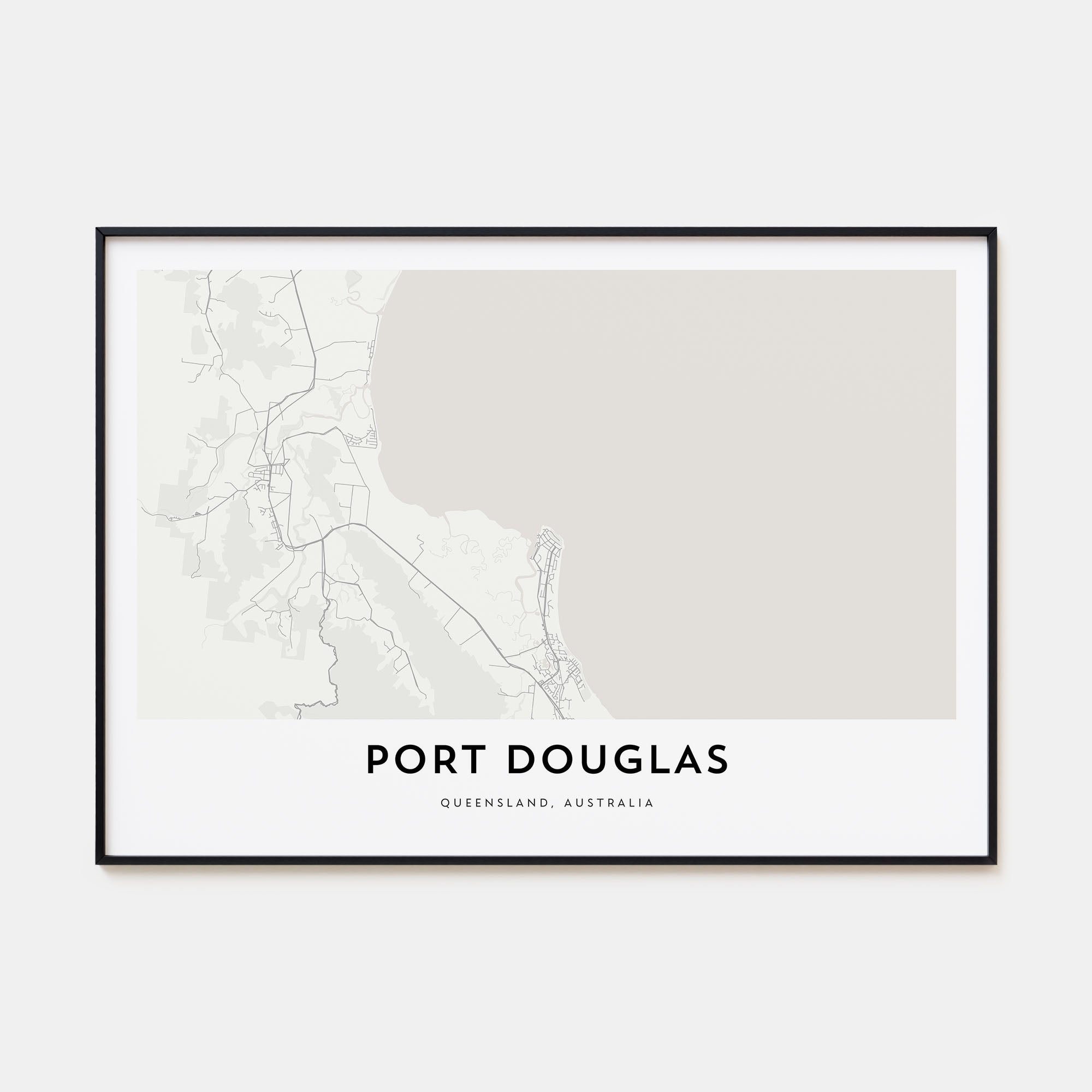Port Douglas Map Landscape Poster