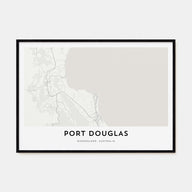 Port Douglas Map Landscape Poster